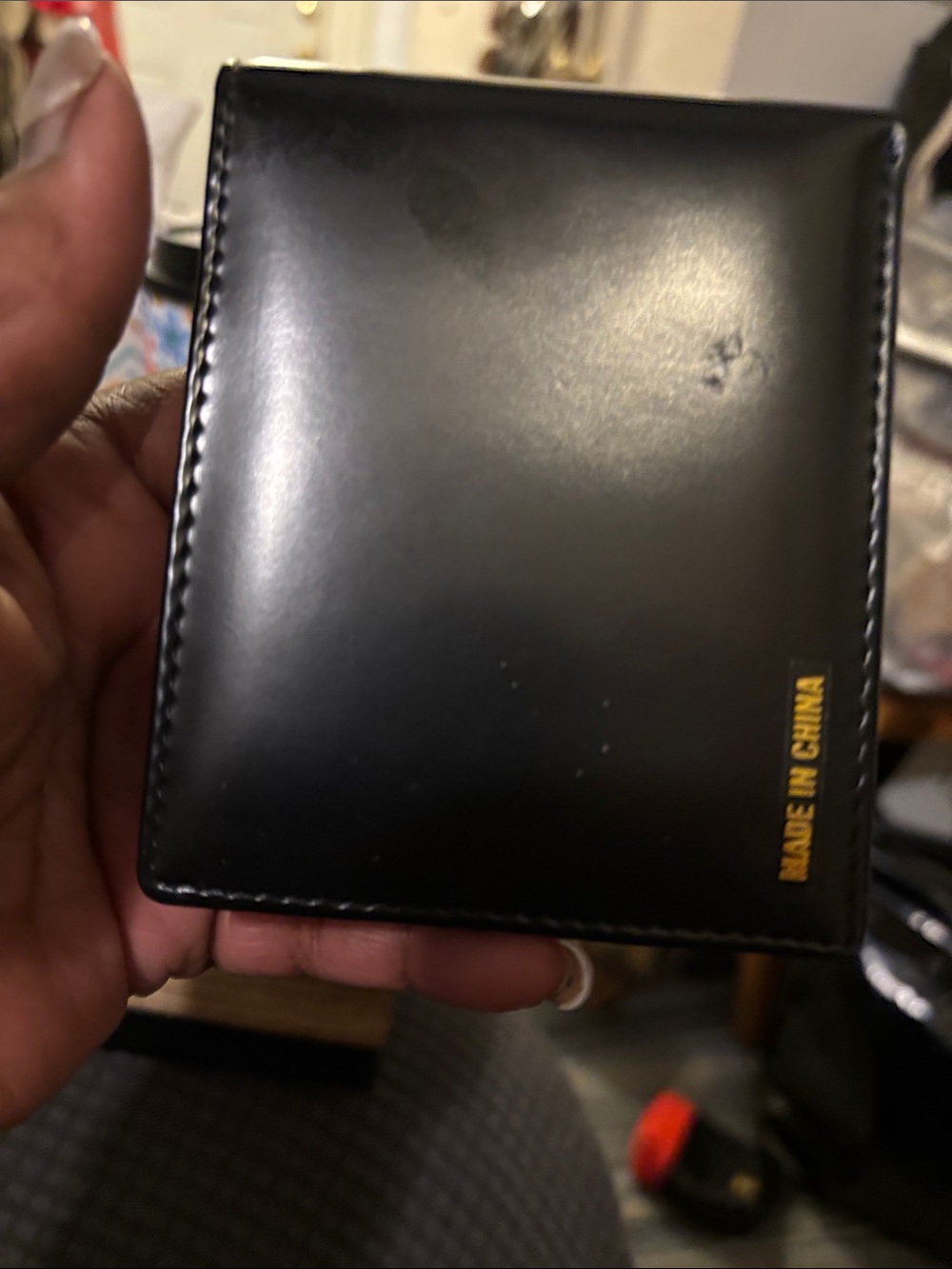 Kenneth Cole Reaction Black Bi-Fold Leather trifold Wallet